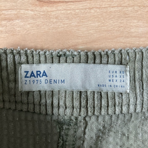 Zara green corduroy skirt - Picture 5 of 5